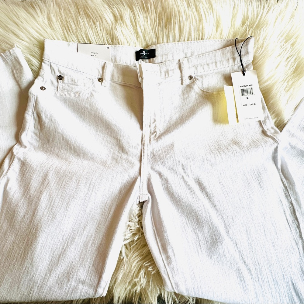 7 For All Mankind White Skinny Jeans